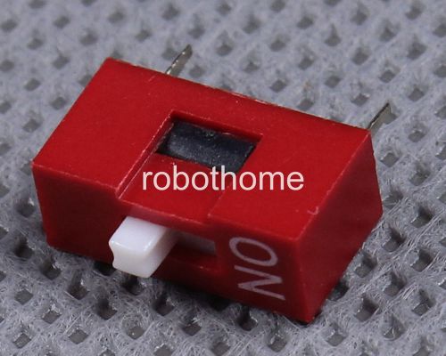 10pcs 2.54mm red pitch 1-bit 1 positions ways slide type dip switch output new for sale