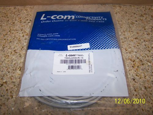 L-com Shielded Cat 5E Patch Cable RJ11 TRDU45SCR- 15&#039;