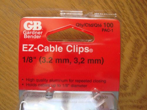 Gardner Bender 1/8&#034; EZ cable Clips aluminum 100pcs.