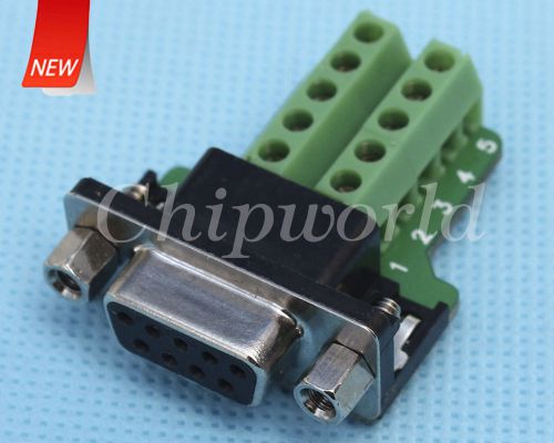 Db9-m9 female adapter terminal module rs232 db9 nut type connector 9pin for sale