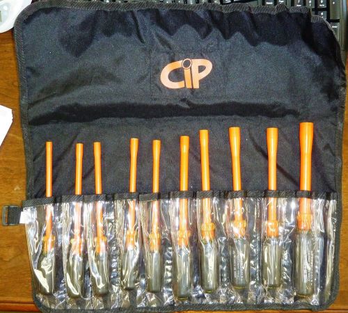 Certified insulated products cip 00928 1000v 10-pc long shank nut driver set sae for sale