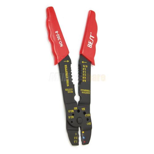BEST-302-8 Wire Cable Stripper Crimping Cutter Plier Tool