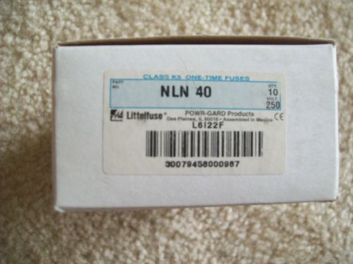 LITTLEFUSE NLN 40 VOLT 250 10 PC NEW IN BOX FUSE