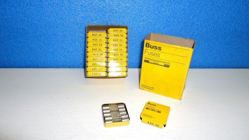 BUSS FUSES AGS30 -100 FUSES IN 20-5 IN CONTAINERS BUSSMAN FREE SHIPPING