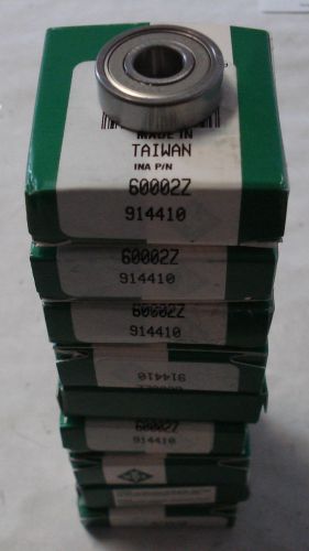 INA 60002Z,MC MASTER-CARR 5972K71 BALL BEARING,STEEL DOUBLE SHIELDED (LOT OF 9)