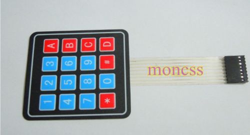 2pcs 4x4 16keys 8p thin film self-adhensive mcu external matrix keypad keyboard for sale