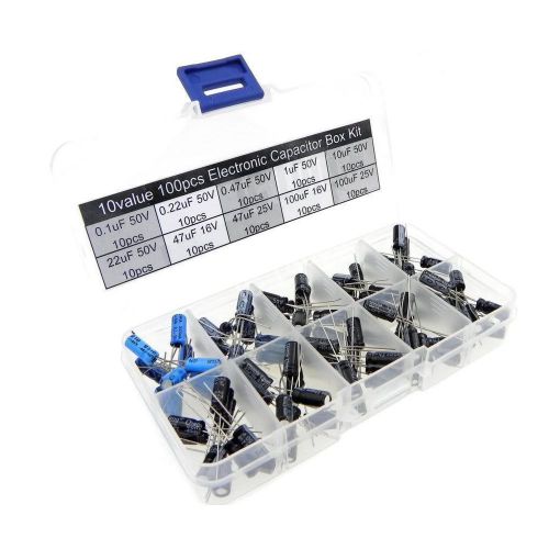 10value 100pcs Electrolytic Capacitor Box Kit (#522)