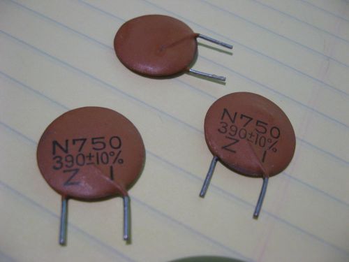 Lot of 50 n750 cermaic disc capacitors 390 pf 500v 10% nos for sale