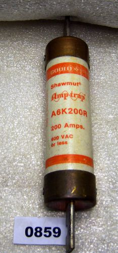 (0859) shawmut amp-trap a6k-200-r fuse 200a for sale