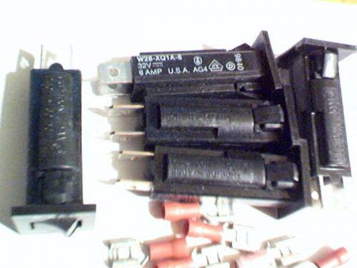 5 Potter Brumfield W28-XQ1A-8   8 amp curcit breakers fit .6&#034; hole W/ spade term