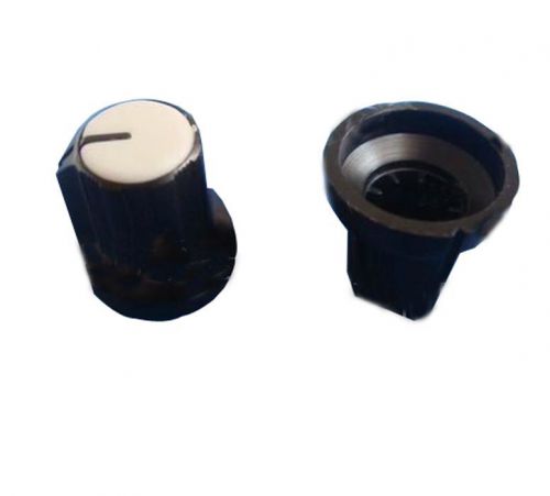 10 x Potentiometer knob Black-White For 6mm High Quality  Shaft Pots sale et