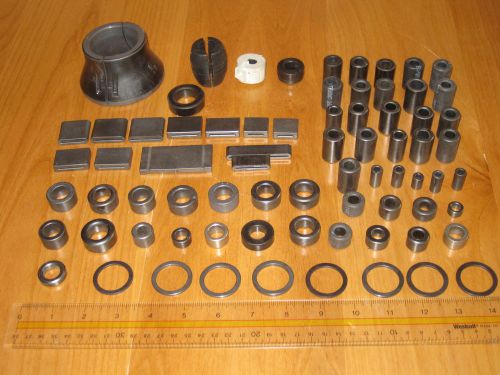 Assorted Toroid inductors Ferrite Cores. Lot of 70+ Round, Square &amp; Flat Shapes