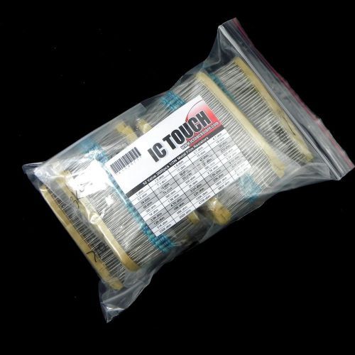 50value 2000pcs 1/2W Metal Film Resistor Assortment Kit (#522)