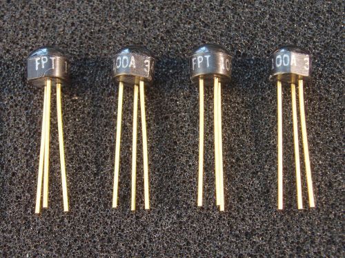 Qty 4: Rare Prime Quality Fairchild FPT100A Photo Transistor Gold FPT100 NOS