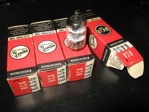 Qty 4 Vacuum Tubes RCA 6AS6 TUBE / VALVE - NOS IN BOX
