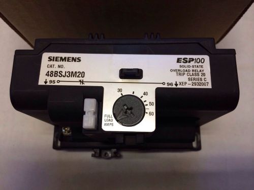 Siemens Furnas Control 48BSJ3M20 ESP100 Solid State Overload Relay 30-60A NEW!