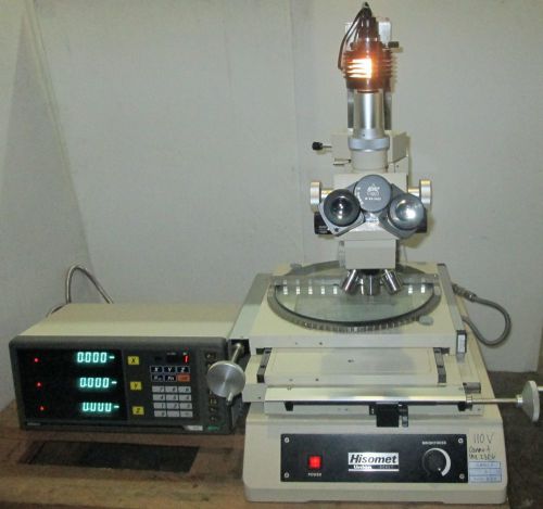 HISOMET UNION 85627 MICROSCOPE WITH MITUTOYO KC-13 DIGITAL X&amp;Y AXIS CONTROLLER