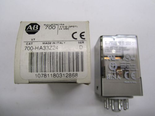 Nib allen bradley 700-ha33z24 general purpose relay, 24 vdc for sale