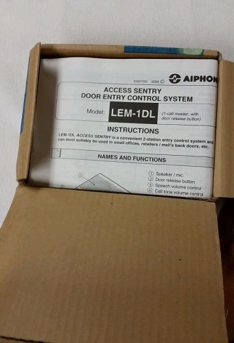 AIPHONE COMMUNICATION AND ENTRY SECURITY SYSTEM LEM-1DL