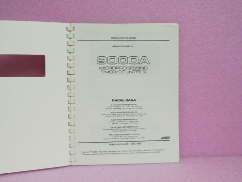 Dana Manual 9000A Microprocessing Timer/Counters Operators Manual (6/83)