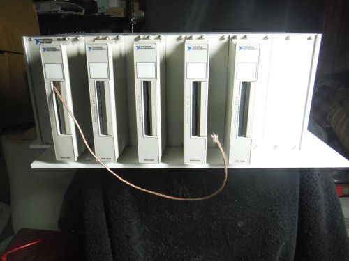 National instruments ni scxi-1001 12 slot chassis w power supply &amp; ten  cards for sale