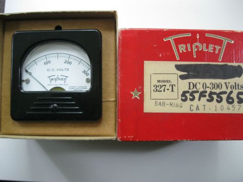 Vintage triplett 0-300 dc volts gauge panel meter nos for sale