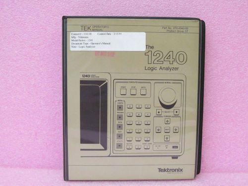 Tektronix 1240 Logic Analyzer Operator&#039;s Manual (Rev. 10/83)