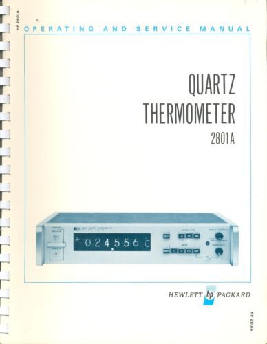 Original hp 2801a quartz thermometer operation &amp; service manual - nixie for sale