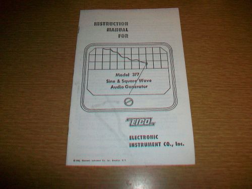 1952 EICO Instruction Manual for Model 377 Sine &amp; Square Wave Audio Generator