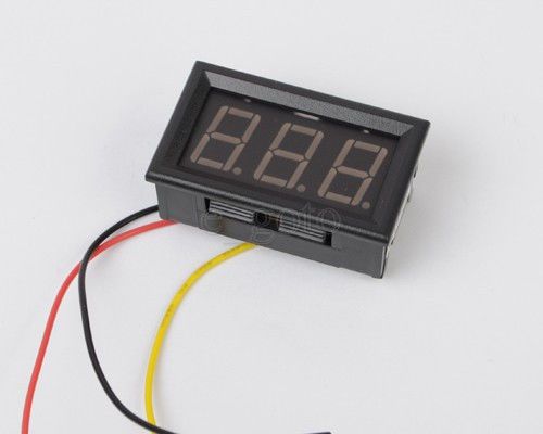0-99.9v 3 wire mini red led dc 100v digital volt voltage pane meter voltmeter for sale