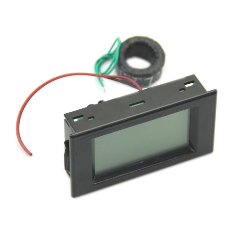 AC Blue Digital Ammeter Voltmeter LCD Panel Amp Volt Meter 80-300V 100A New