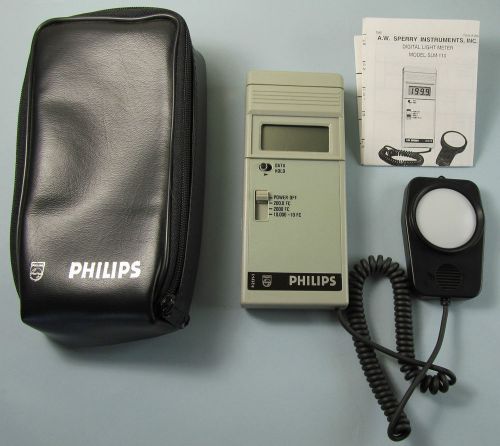 A.W. SPERRY SLM-110 DIGITAL LIGHT METER W/ INSTRUCTIONS AND CARRY CASE