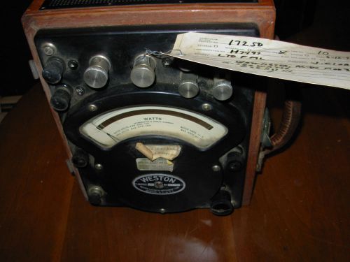 vintage Weston AC &amp; DC Watt Meter, Model 310,-0-500 watts- 100 volt range 1940?