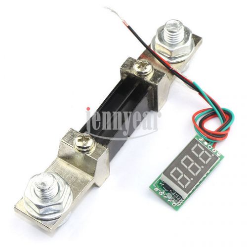 0.36&#034;mini digital ampere meters 0-300a dc green led amps measurement with shunts for sale