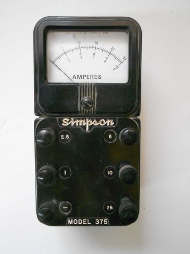 Excellent Vintage Simpson Model 375 DC Amp-meter