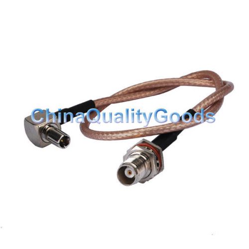 TNC female bulkhead O-ring to TS9 male right angle Pigtail cable RG316 15cm