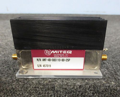 Miteq microwave amf-48-085110-80-25p 4-stage balanced amplifier + heatsink for sale