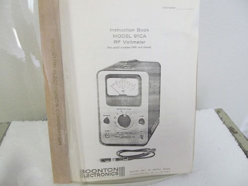 Boonton 91CA RF Voltmeter Instruction Book w/schematic