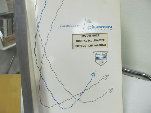 Cimron Div./Lear Siegler 6653 Digital Multimeter Instruction Manual w/schematic