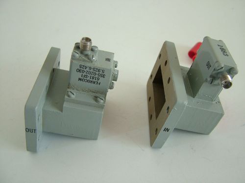 WAVEGUIDE ADAPTERS  TO SMA  LOT OF 2 : 1 TX  1 RX    5.8GHZ FERROCOM