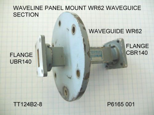 WAVEGUIDE WR62 PANEL MOUNT SECTION WAVELINE 768 FLANGE UBR140 TO CBR140