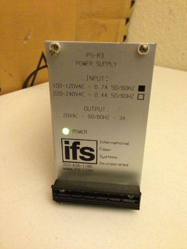 PS-R3 Power Supply for IFS R3 Rack (PS-R3) 100-120 VDC - .7A 50/60 HZ