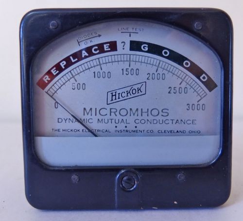 Vintage Hickok Micromhos Dynamic Mutual Conductance Meter