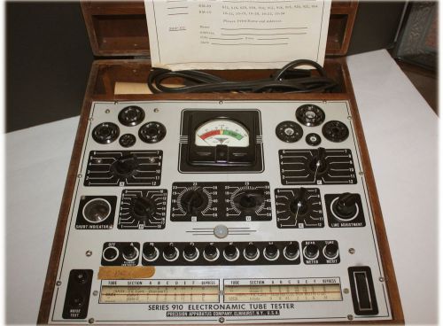 Precision apparatus series 910 electronic tube tester                      (ce2) for sale