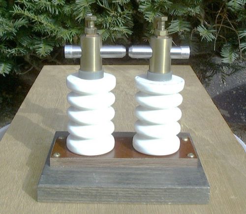Classic Style Spark Gap Assembly Tesla Coil 6 1/2&#034; Height Brass Holder Hardware