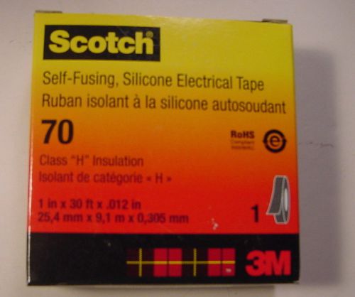 Scotch 3m 70 self-fusing, silicone electrical tape class &#034;h&#034; 1&#034; x 30 ft for sale