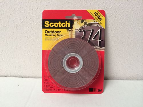4 rolls 3m 1 inch x 175 inch medium outdoor mounting tape hold up to 10 bls for sale