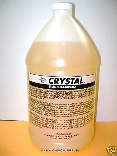 Crystal rug shampoo  liquid concentrate 2 gal. for sale