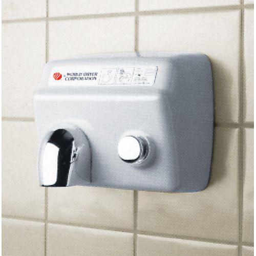 World Dryer A54-974 Model A Hand Dryer, Push Button, Cast Iron, 208-230 Volt