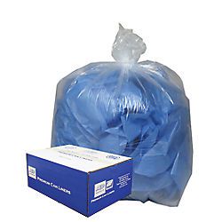 Webster(r) dartbuster clear trash can liners, 33in. x 39in., .39 mil., 33 gal... for sale